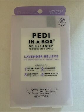 Voesh Pedi in a Box Lavender Relieve Deluxe 4-Step Pedicure